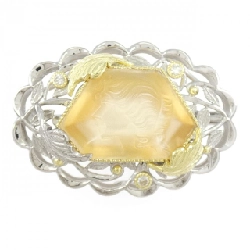 K18WG/K18YG/K14WG Citrine Brooch 12.615CT - Hàng hiệu Chính hãng 873634