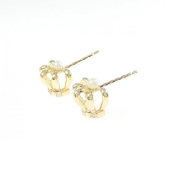 K18YG Vương miện Ngọc trai Akoya Bông tai - Hàng hiệu Chính hãng 864712