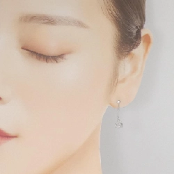 K10WG Bông tai hình trái tim kim cương 0.20CT - Hàng hiệu Chính hãng 868801