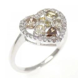 Nhẫn kim cương hình trái tim 750WG 0.52CT - Hàng hiệu Authentic