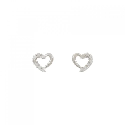 PT900 Bông tai kim cương hình trái tim 0.20CT - Hàng hiệu Chính hãng