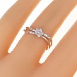 Nhẫn kim cương K18WG hoa 0.12CT 672357