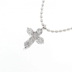 K18WG Dây chuyền kim cương chéo 0.12CT - Hàng hiệu Chính hãng 857553