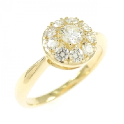 Nhẫn kim cương hoa K18YG 0.50CT