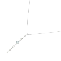 K18WG 2WAY Dây chuyền kim cương 0.356CT - Hàng hiệu Chính hãng 860145