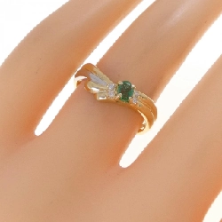 K18YG/PT900 Nhẫn Emerald - Hàng hiệu Authentic 855266