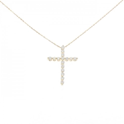 K18YG Dây chuyền kim cương hình chữ thập 0.50CT - Hàng hiệu Chính hãng