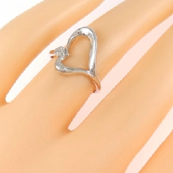 Nhẫn kim cương hình trái tim × hoa K10WG 0.03 - Hàng hiệu Authentic 854470