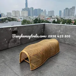 Ghế băng mây uốn caro 570040