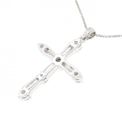 K18WG Dây chuyền kim cương chéo 0.98CT - Hàng hiệu Authentic 860746