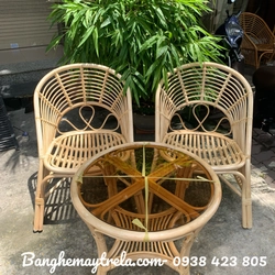 Bàn ghế đơn mây tự nhiên uống trà 475432