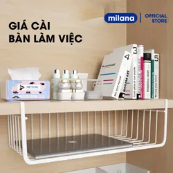2c Khay Lưới Sắt Để Đồ Dưới Bàn Học, Kệ Khung Gài Siêu Gọn Gàng - Size 33x23cm  576424