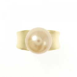 Nhẫn ngọc trai trắng K18YG 10mm - Hàng hiệu Authentic 851161