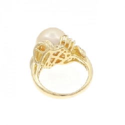 Nhẫn ngọc trai trắng K18YG 12.5mm - Hàng hiệu Authentic 853790