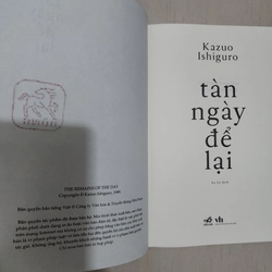 Sách Tàn ngày để lại của Kazuo Ishiguro mới 95% 534181