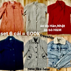 ❤️ #600k : set 6 món áo dạ Hàn,Nhật,áo bò H&m like new