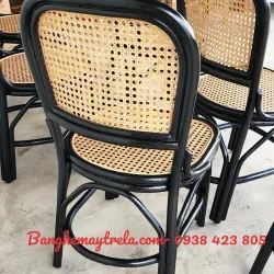 Ghế bàn ăn mây tự nhiên sơn đen 711665
