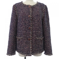 Áo khoác không cổ CHANEL