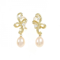 K18YG Bông tai ngọc trai nước ngọt - Hàng hiệu Authentic