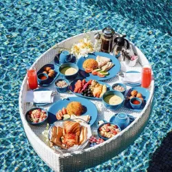 Khay nổi đồ ăn- Khay nổi mây nhựa 559813