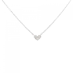 K18WG Dây chuyền kim cương hình trái tim - Hàng hiệu Authentic