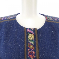 【Mã giảm giá】【Cổ điển】Thời trang Leonar LEONARD FASHION Áo khoác không cổ 642180