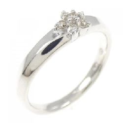 Nhẫn kim cương hoa K10WG 0.10CT - Hàng hiệu Authentic