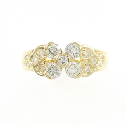 Nhẫn kim cương hoa K18YG 0.70CT 667818