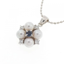 K18WG Mặt dây chuyền đá màu - Hàng hiệu Authentic 860336