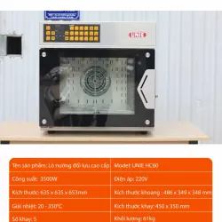 Unie HC60 – Lò nướng đối lưu cao cấp 60L – Nướng ngon đúng chuẩn 763462