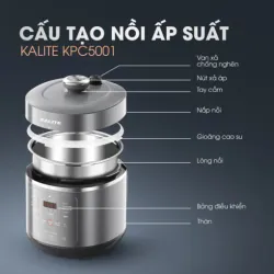 KALITE KPC5001 – Nồi áp suất đa năng – Nấu canh, hầm thịt, nấu súp cực tiện lợi 696315