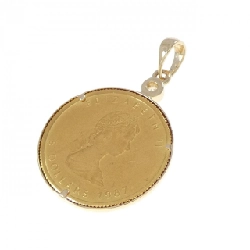 Mặt dây chuyền đồng xu kim cương 750YG (khung) - Hàng hiệu Authentic 871205