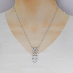 K18WG Dây chuyền kim cương 1.64CT - Hàng hiệu Chính hãng 862608