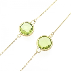 K18YG Đá màu Dây chuyền - Hàng hiệu Chính hãng 848154