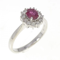 Nhẫn ruby PT900 0.33CT