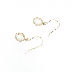 K18YG Đá mặt trăng Bông tai - Hàng hiệu Chính hãng 871959