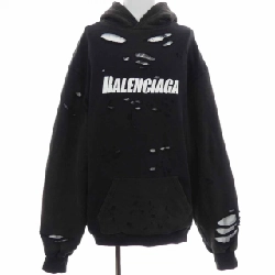 Áo hoodie Balenciaga BALENCIAGA Caps Destroyed Pullover 659403 TKVB6 UNISEX - Hàng hiệu Chính hãng