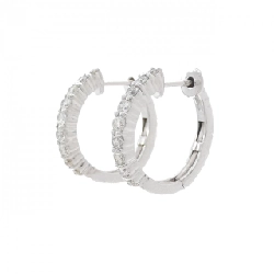 K18WG Bông tai kim cương 0.50CT - Hàng hiệu Chính hãng