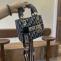 TÚI XÁCH DIOR CHẤT VẢI THỔ CẨM DÁNG VUÔNG 12500
