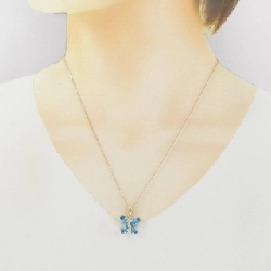 K18YG/K18PG Dây chuyền ngọc bích bướm - Hàng hiệu Authentic 859356