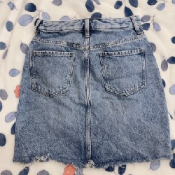 Chân váy jeans thêu hoa 16109