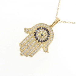 K18YG Sapphire Necklace 0.16CT - Hàng hiệu Authentic 859469