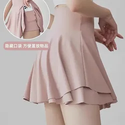 Quần váy thể thao xếp ly cạp cao màu đen (mới) 706681