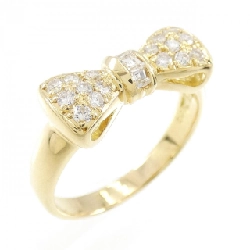 Nhẫn kim cương K18YG hình ruy băng 0.33CT