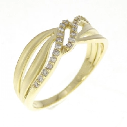 Nhẫn kim cương K18YG 0.12CT - Hàng hiệu Chính hãng