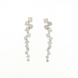 750WG/PT900 Bông tai kim cương - Hàng hiệu Authentic