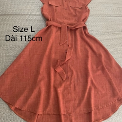 Đầm cam 1 lớp 322970