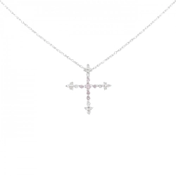 K18WG Đeo chéo Kim cương hồng 0.05CT - Hàng hiệu Chính hãng