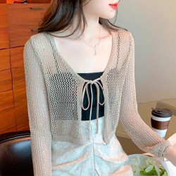 Áo Khoác Len Lưới Croptop Nhập Khẩu QC 