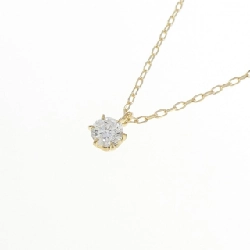 K18YG Solitaire Dây chuyền kim cương 0.205CT - Hàng hiệu Chính hãng 858034